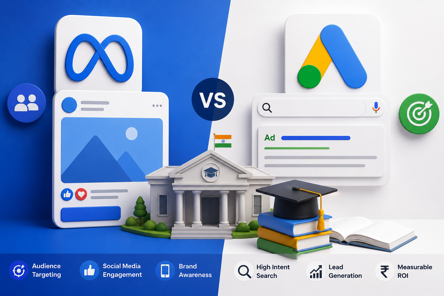 Meta Ads vs Google Ads for Education Institutes in India:
