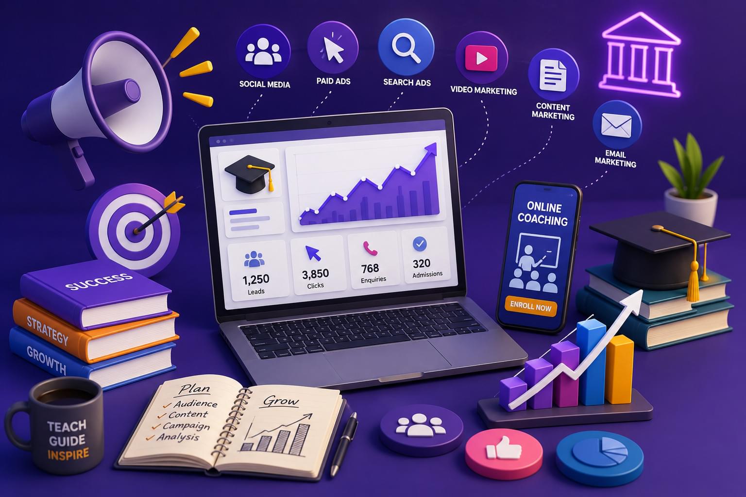 Digital Marketing for Coaching Institutes | More Students, More Batches, Less Guesswork