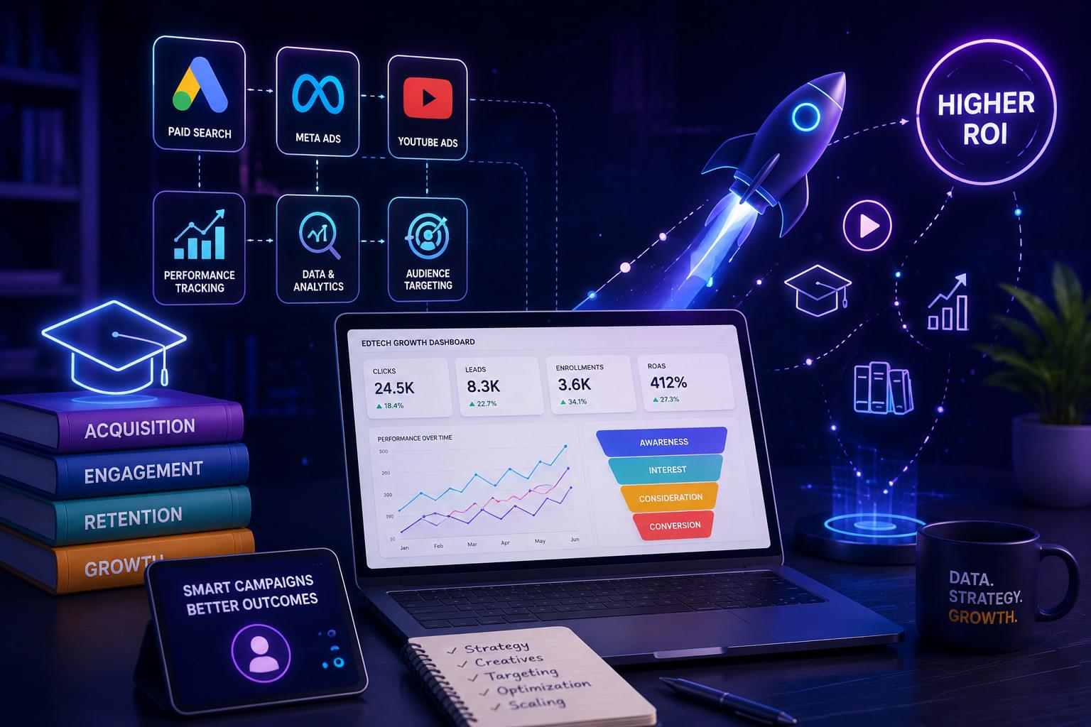 Performance Marketing Agency for Edtech | Scale Enrollments Without Burning Your Budget