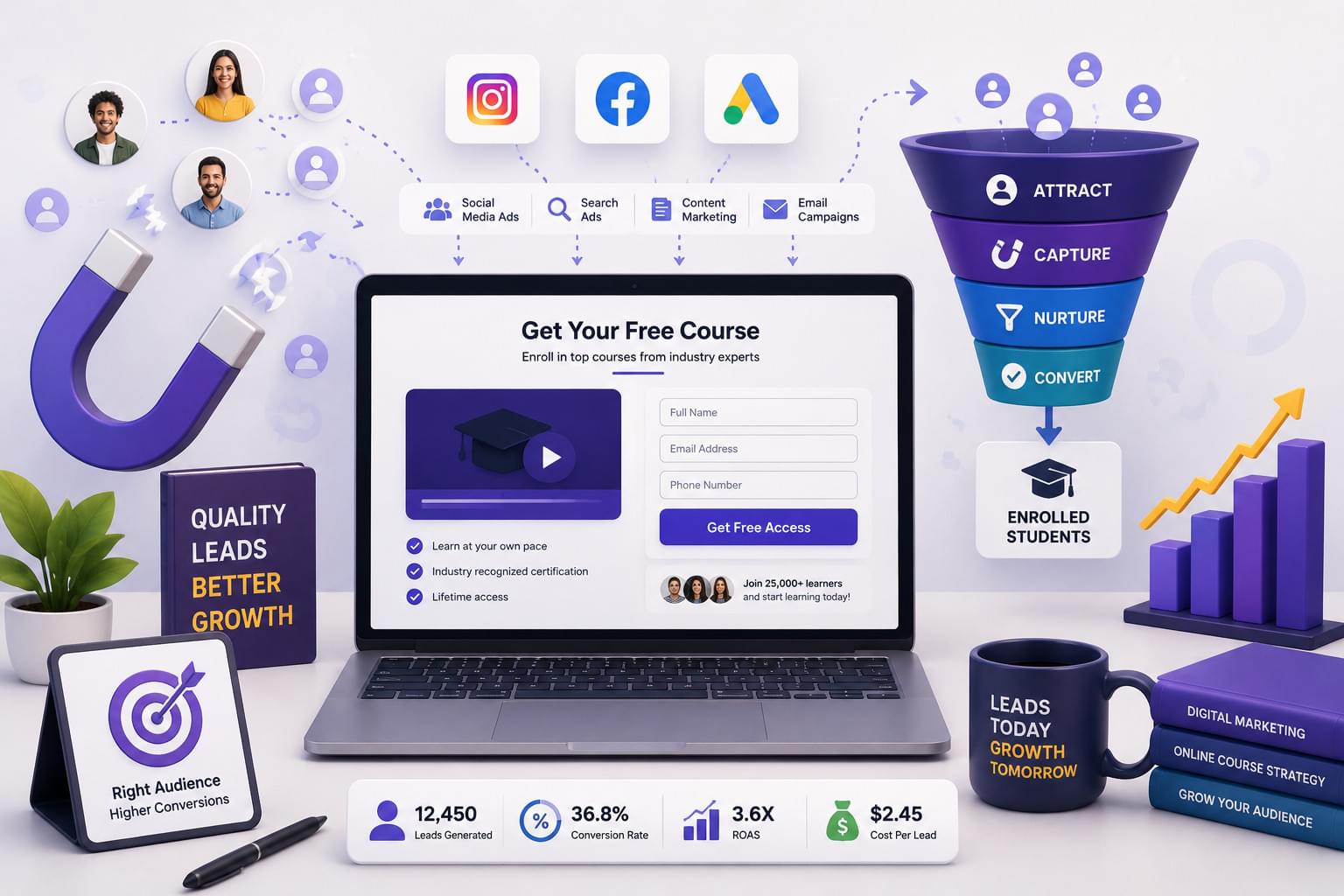 Lead Generation Agency for Online Course Providers | Fill Every Cohort Consistently